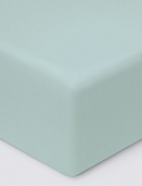Простыня из сатина Моноспейс Ecotex евро  нежно-голубая
