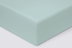 Простыня из сатина Моноспейс Ecotex евро  нежно-голубая