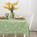 "Скатерть рогожка 145х145 ""Радушная хозяйка"" Ботаника грин"