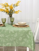"Скатерть рогожка 145х145 ""Радушная хозяйка"" Ботаника грин"
