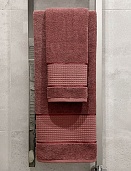 Полотенце махровое Мурашки Он и Она 70*130 марсала