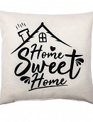 Подушка декоративная с фотопечатью 40х40 см, ткань смесовая (Sweet home)