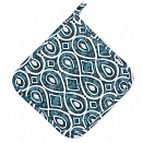 "Прихватка рогожка 20х20 ""Радушная хозяйка"" Орнамент белый"