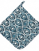 "Прихватка рогожка 20х20 ""Радушная хозяйка"" Орнамент белый"