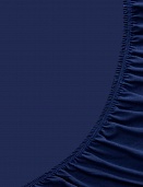 Простыня на резинке трикотажная СВС 140*200*20 темно-синий