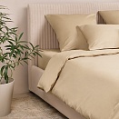 Пододеяльник из сатина Моноспейс Ecotex 1,5 спальный кремовый