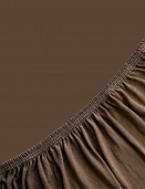 Простыня на резинке трикотажная СВС 160*200*20 коричневый