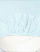 Простыня на резинке трикотажная в кроватку Ecotex голубая