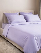 Сиреневый постельное бельё из сатина Моноспейс Ecotex семейное