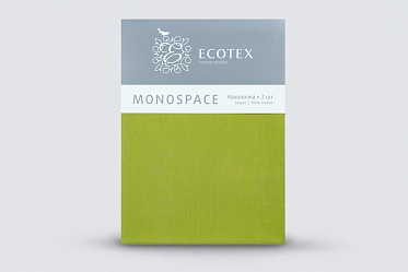 Наволочки из сатина Моноспейс Ecotex 2шт. 70*70 салатовый