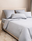 Серый постельное бельё из сатина Моноспейс Ecotex 1,5 спальное