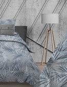 232 Тропикана, 8/4 Вид, серо-бирюзовый постельное белье из бязи Бояртекс 2 спальное