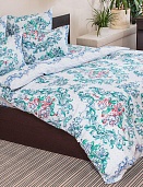 Нежная Роза Голубая постельное бельё из бязи Ночь Нежна семейное