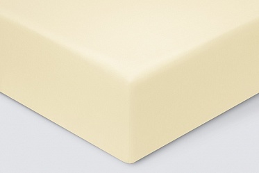 Простыня из сатина Моноспейс Ecotex 1,5 спальная ванильная