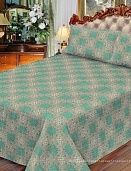 JB-037-2 green покрывало гобеленовое двухцветное Акварель 150х200