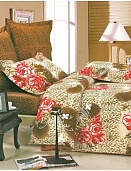 В57 постельное белье из сатина Сайлид 2 спальное с европростыней