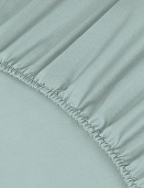 Простыня на резинке из сатина Моноспейс Ecotex 140*200*23 нежно-голубая