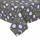 "Скатерть рогожка 145х180 ""Радужная хозяйка"" Кокосы серый"