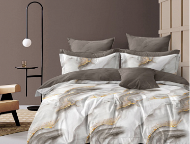 КПБ 2-х сп с европростыней  Сатин  011635