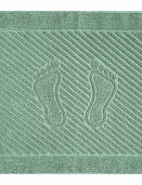 Коврик для ванной махровый Гефест Он и Она 50*70 зеленый чай