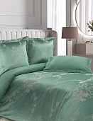 Анжелика постельное бельё из сатин-жаккарда Estetica Ecotex 2 спальное с европростынёй в подарочном чемодане