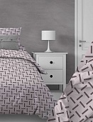 145 Штрихи, серый постельное белье из бязи Бояртекс 1,5 спальное