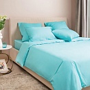 Пододеяльник из сатина Моноспейс Ecotex 2 спальный бирюзовый