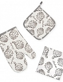 Артишоки набор для кухни 3 предмета (рукавичка-прихватка, прихватка, декор.полотенце)