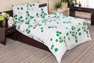 Зигзаг Удачи Зелёный постельное бельё из бязи Ночь Нежна семейное