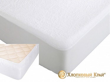 Caress наматрасник непромокаемый махровый Хлопковый Край в кроватку 60х120х25
