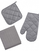 Цвет Эмоций Грей Набор для кухни 3 предмета (рукавичка-прихватка, прихватка, декор.полотенце)