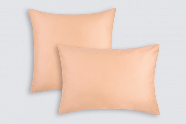 Наволочки из сатина Моноспейс Ecotex 2шт. 50*70 персиковый