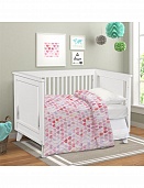 Сердечки комплект бортиков в кроватку  Непоседа (120*34-2 шт,60*34-2 шт)