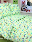 Совушки №047 (фисташковый) КПБ Бязь Акварелька ясли