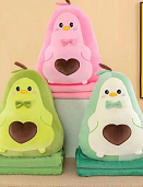 Плед-сумка детский махровый Игрушка Пингвин-Авокадо