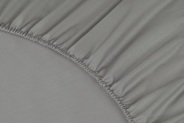 Простыня из сатина Моноспейс Ecotex евро антрацит