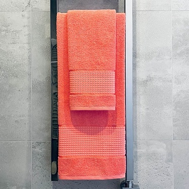 Полотенце махровое Мурашки Он и Она 70*130 грейпфрут