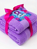 Набор махровых полотенец ОЧАРОВАНЬЕ Он и Она 50*80 + 70*130 св.фиолет