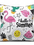 Лето Подушка декоративная с фотопечатью 40х40 см, габардин