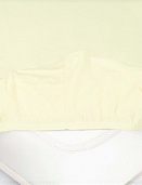 Простыня на резинке трикотажная в кроватку Ecotex нежно-желтая