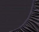 Простыня на резинке трикотажная СВС 180*200*20 темно-серый