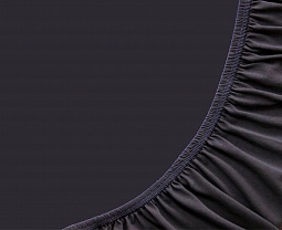 Простыня на резинке трикотажная СВС 180*200*20 темно-серый