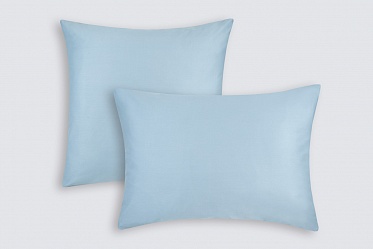 Наволочки из сатина Моноспейс Ecotex 2шт. 50*70 голубой