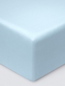 Простыня из сатина Моноспейс Ecotex евро голубая
