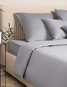 Пододеяльник из сатина Моноспейс Ecotex Евро темно-серый