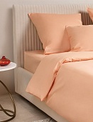 Пододеяльник из сатина Моноспейс Ecotex 2 спальный персиковый