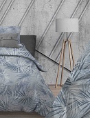 232 Тропикана, 8/4 Вид, серо-бирюзовый постельное белье из бязи Бояртекс 1,5 спальное