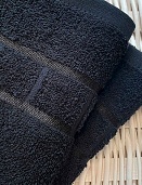 Полотенце махровое Юнона Он и Она 100*150 черный