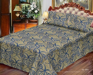 JB-080 покрывало гобеленовое двухцветное Акварель 150х200