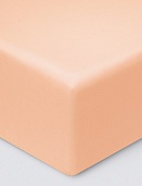 Простыня из сатина Моноспейс Ecotex евро персиковая